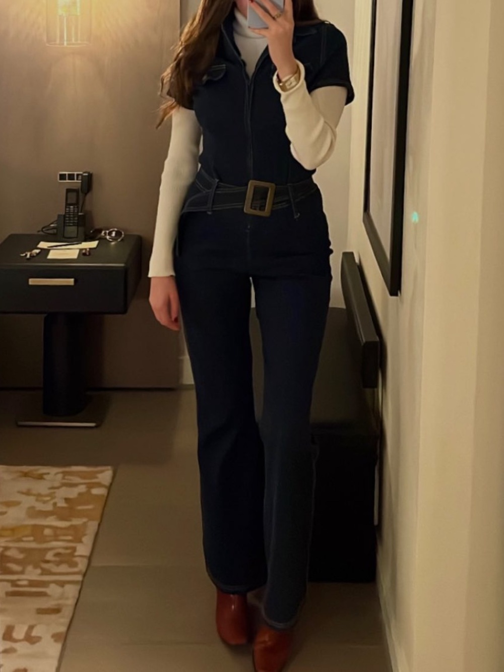 Vintage 70s Style Denim Jumpsuit